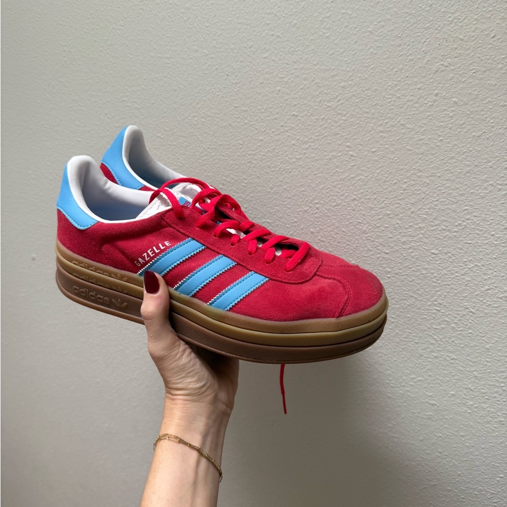 Adidas Gazelle bold Sneakers with Blue Stripes